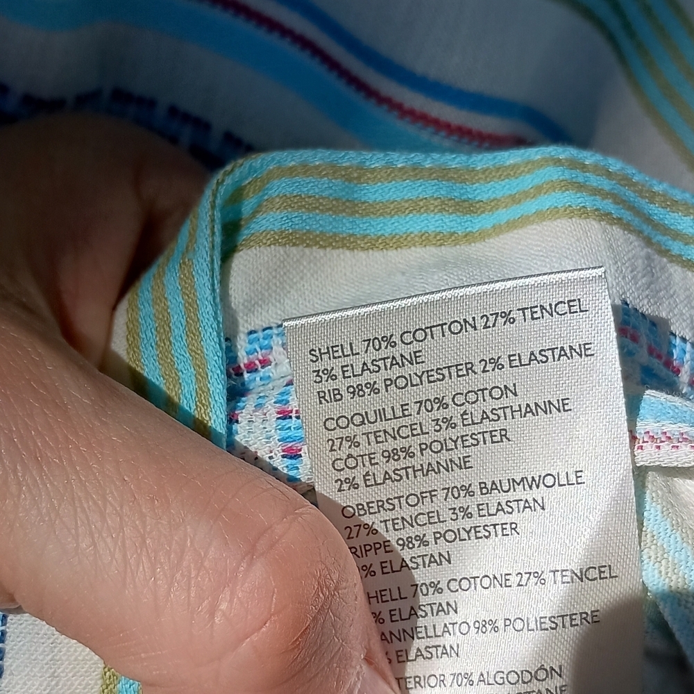 NWOT Anthropologie Striped Zip-Up Hoodie_ L/XL - Picture 7 of 7